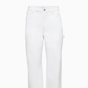 Aritzia TNA Greenwich White Twill Carpenter Pants